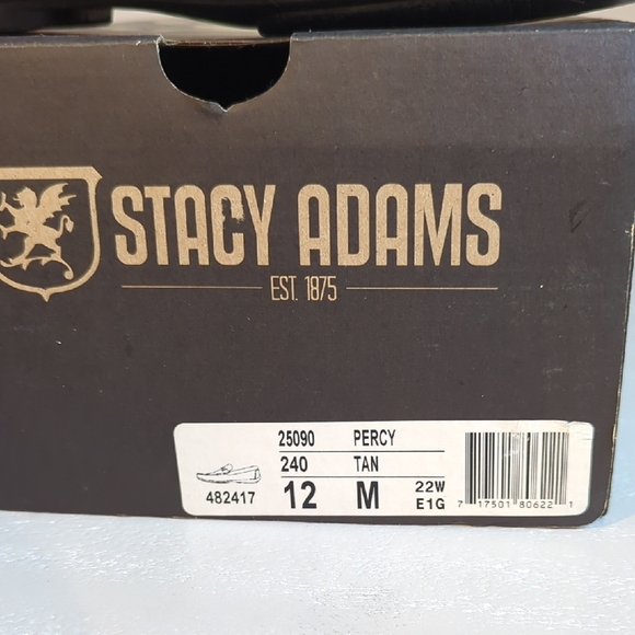 Stacy Adams Men's Percy Tan Leather Loafers size 12 - Picture 2 of 9